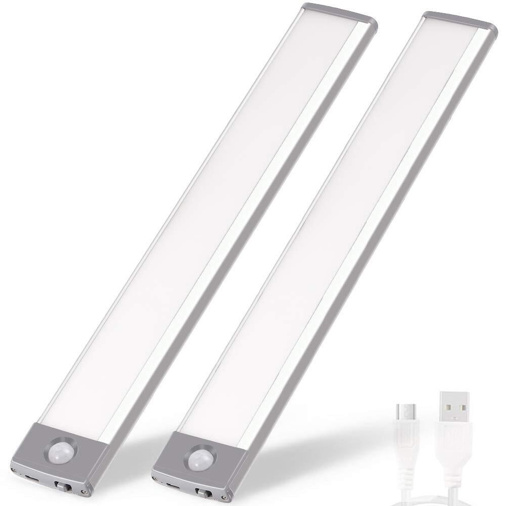 Rechargeable Motion Sensor Led Lights Ultra Thin Softer Under Counter 54-LED ...