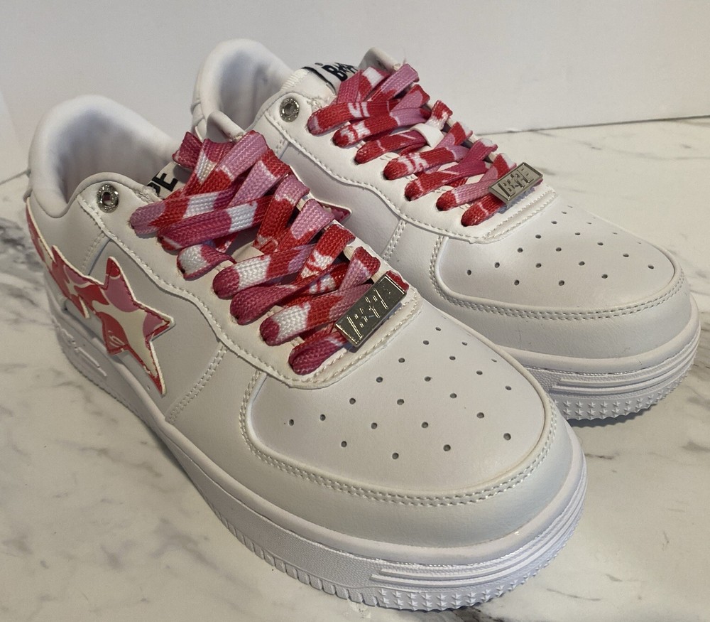 A Bathing Ape Bapesta ABC Camo Pink Size 7 1H70191045 Rare READ DESCRIPTION