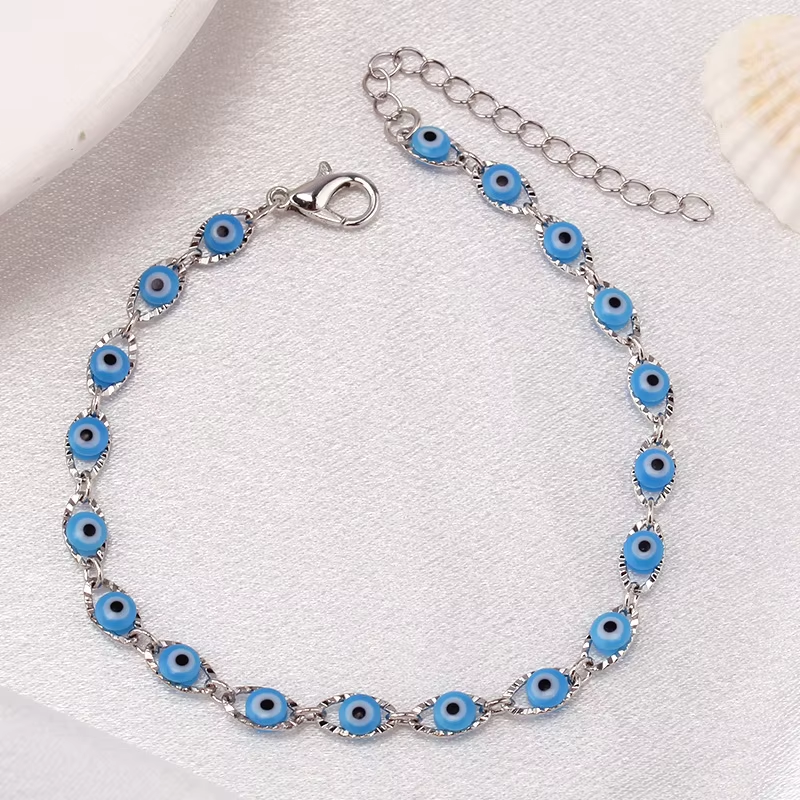 Bohemian Evil Blue Eye Charm Bracelet Blue Bracelet Trend Pro Kamala Anti Trump