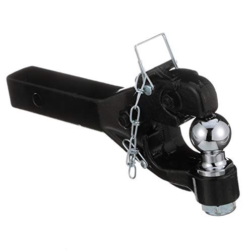 2-5/16 in. Pintle Ball Hitch for Trailer Towing, Black, 6-Ton Capacity