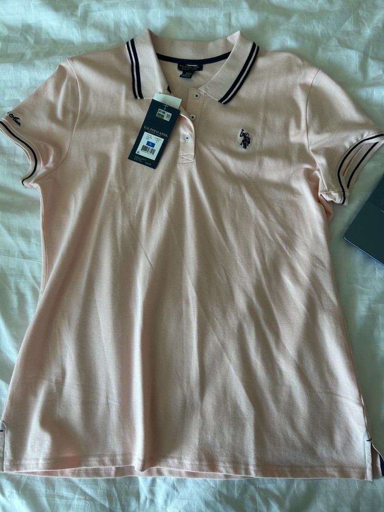 U.S. Polo Assn Women's XL Peach Short Sleeve NWT