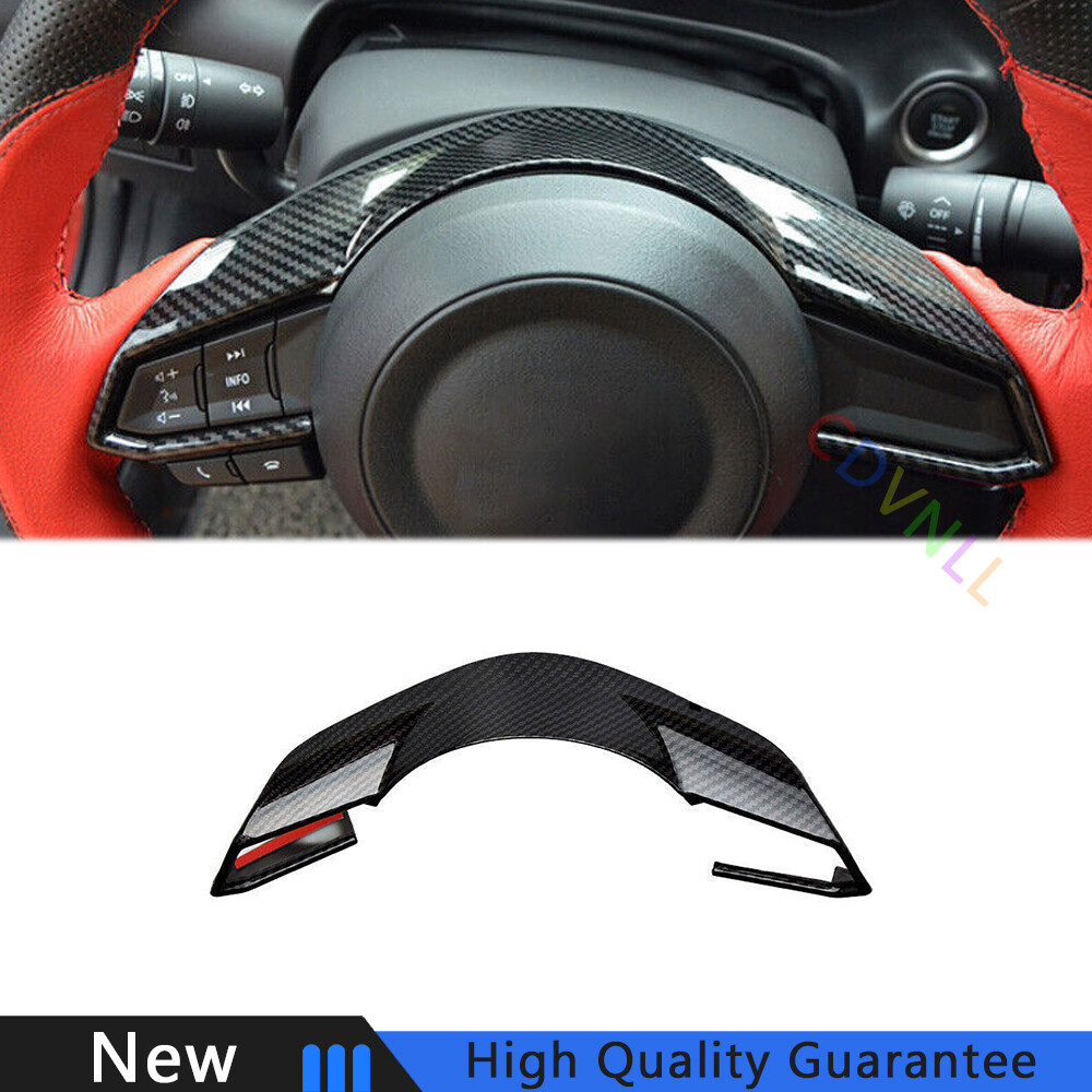 For Mazda 6 Atenza 2020-2021 Carbon Fiber Car Steering Wheel Decor Cover Trim 1*