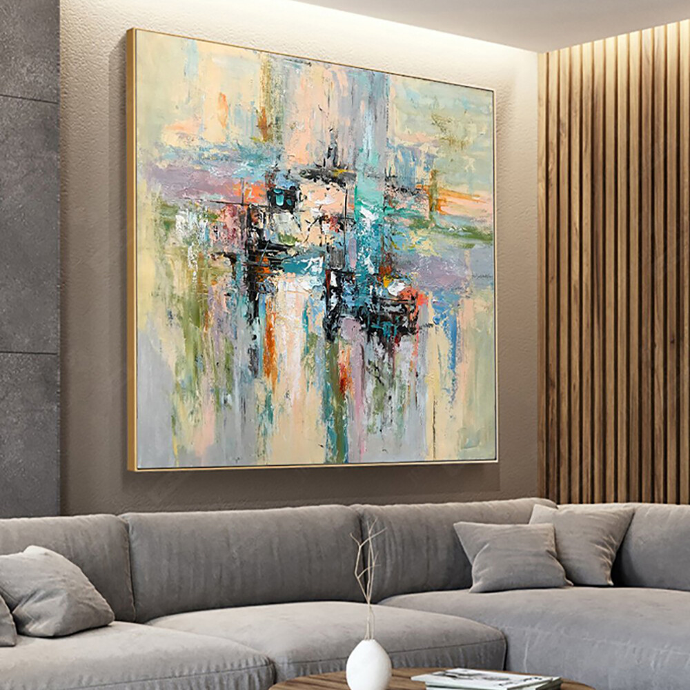 Texture Large Abstract Acrylic Painting Handmade Modern Canvas Art Decorative