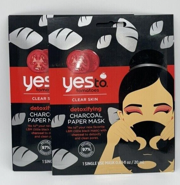 Yes to Tomatoes Detox Charcoal Paper Mask 1ct 815921018207s173