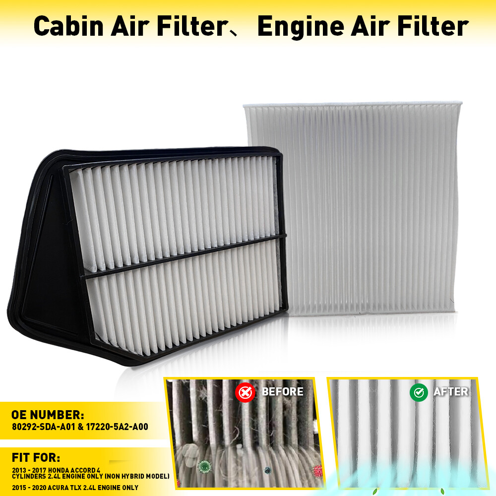 HONDA Accord TLX 2.4L Air & Charcoal Cabin Filter 2013-2017 2015-2020