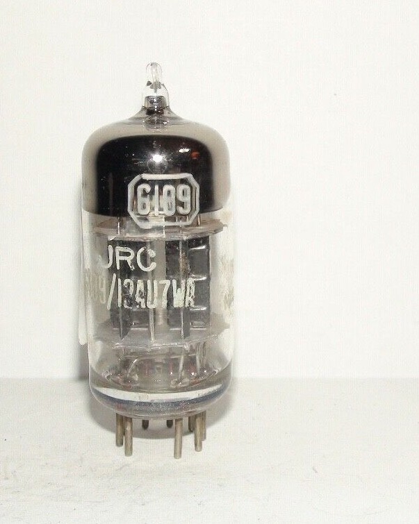 Vintage RCA JRC 6189 12AU7WA Vacuum Tube Very StrongBalanced 3Mica Black Plates