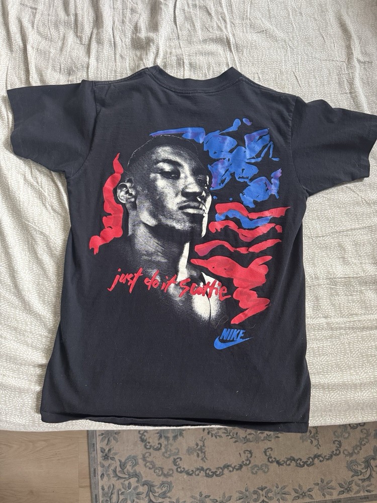 Vintage Single Stitch Scottie Pippen Team USA Nike Shirt Just Do it Scottie M