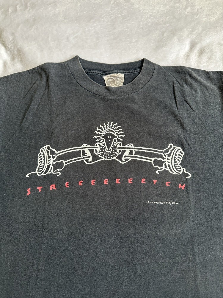 Vintage 1991 Fido Dido Gym Stretch T-Shirt Mens XL Black Single Stitch USA Made