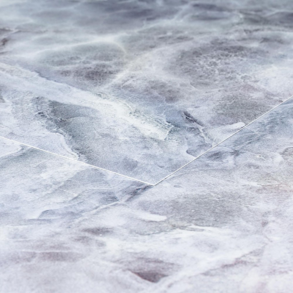 16-Pack Teal Blue Marble Peel & Stick Laminate Floor Tiles 24x12