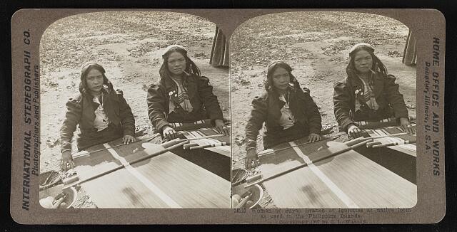Photo:Philippine Islands Suyoc Igorrotes Women Loom 1907 Stereograph