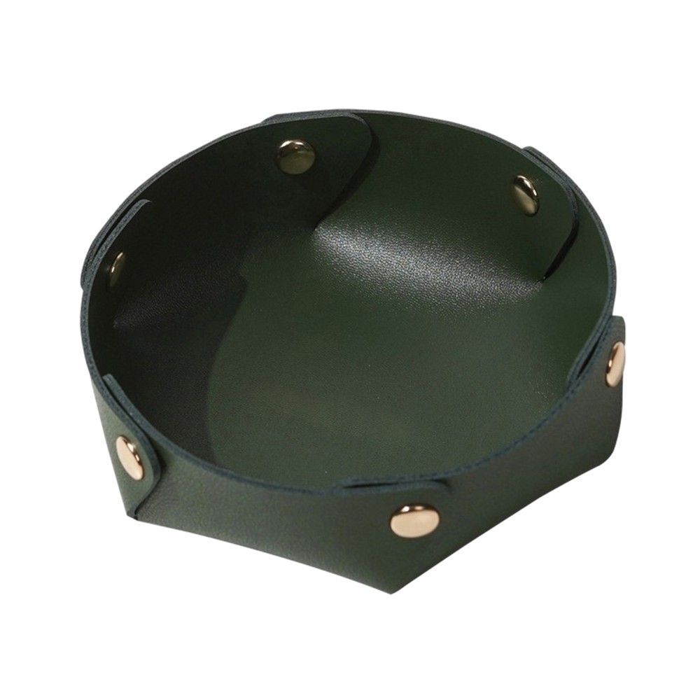 Leather Key Holder Jewelry Organizer Catchall Tray for Tabletop Storage