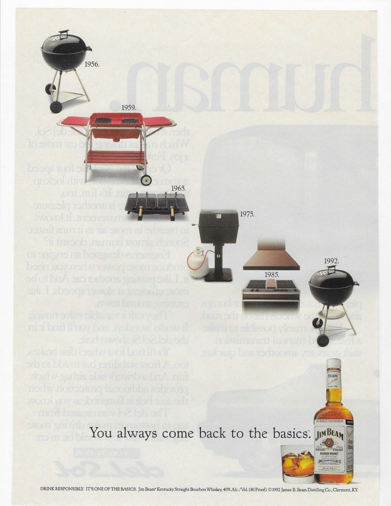 Jim Beam Kentucky Straight Bourbon Whiskey Original Print Ad