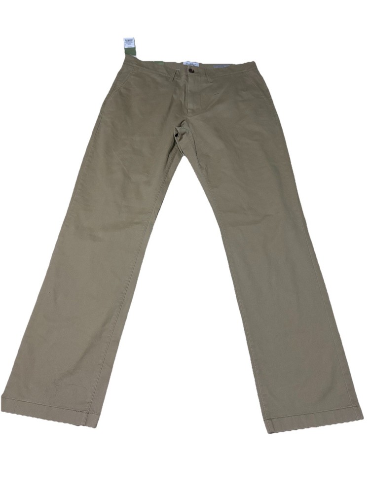 Goodfellow & Co Mens Tan Khaki Comfort Wear Stretch Slim Chino Pants 34x32