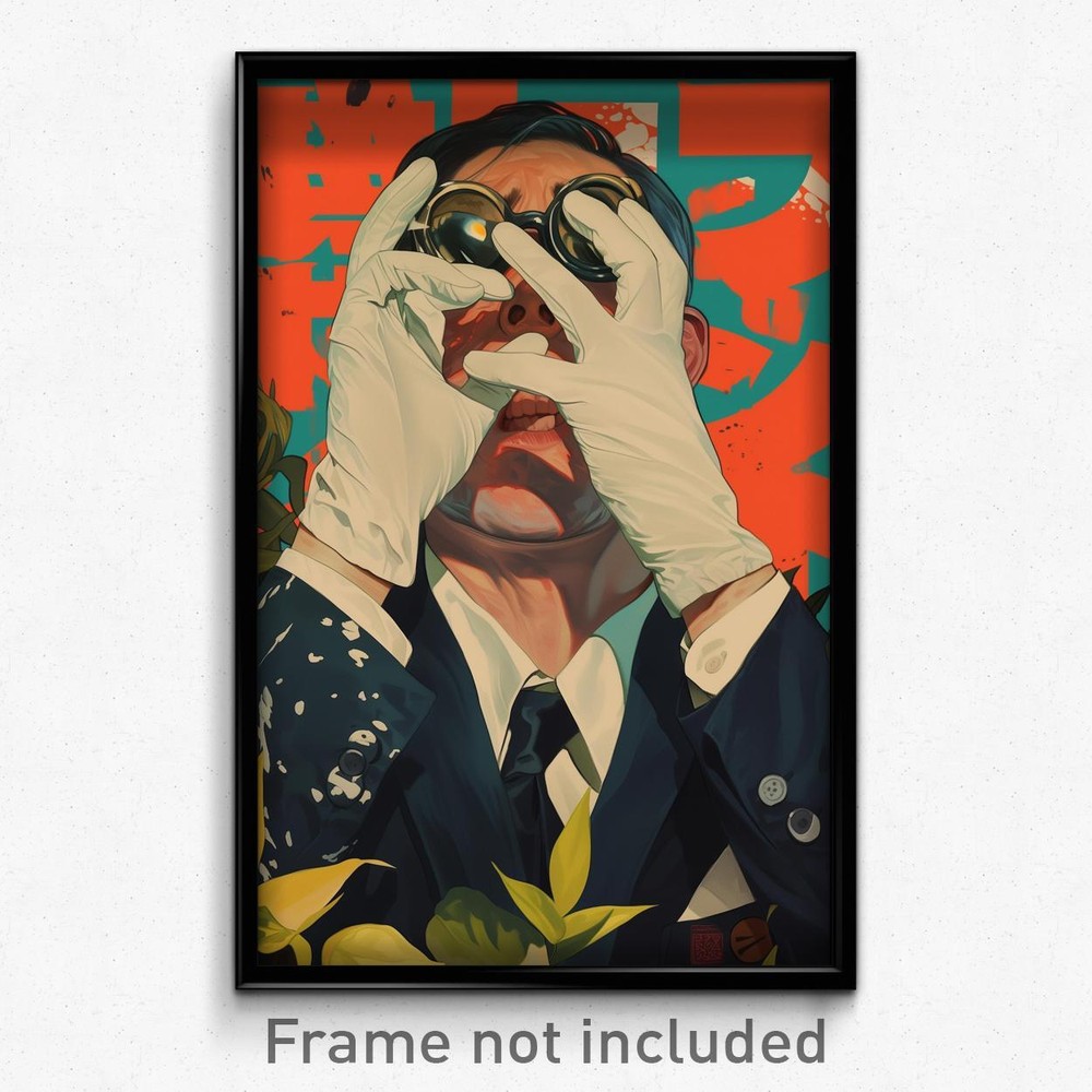 Vietnamese Film Poster - Man in Distress Wearing Oversized White Gloves