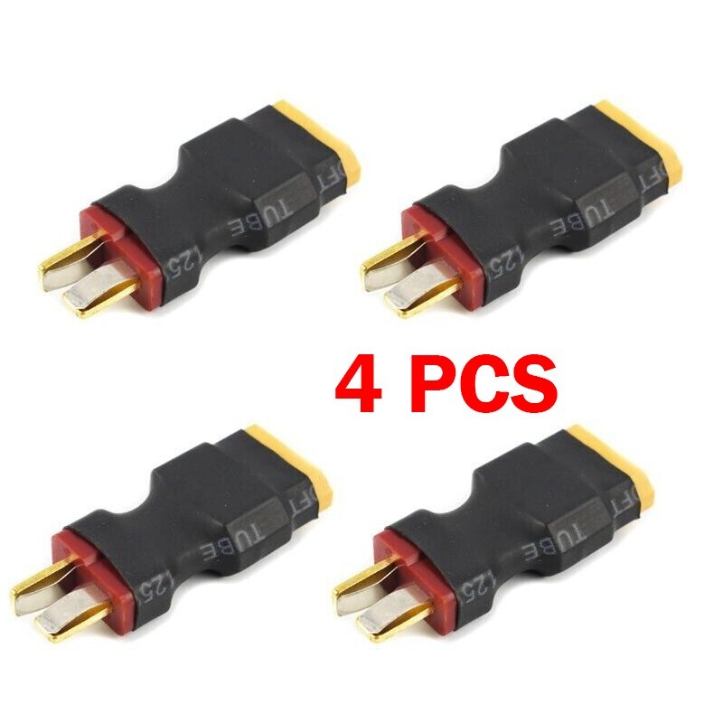 4PCS Male Deans Type T-plug to Female XT60 RC Battery Adapter