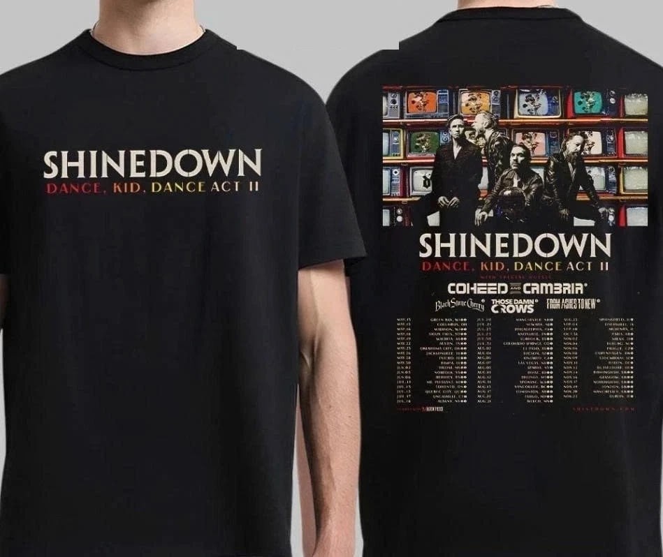 Shinedown Dance Kid Dance Act II Tour 2026 Graphic 2Sides Unisex T-Shirt