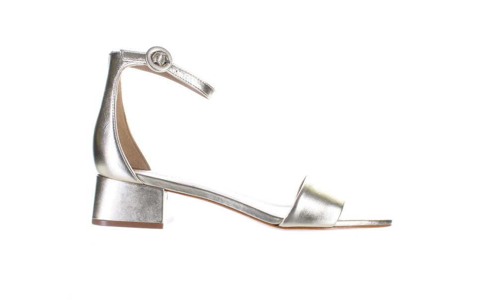 Bernardo Womens Jalena Gold Ankle Strap Heels Size 9.5 6191552