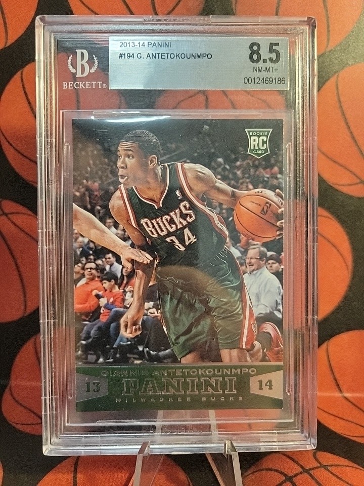 2013-14 Panini - Giannis Antetokounmpo #194 (RC) Beckett 8.5