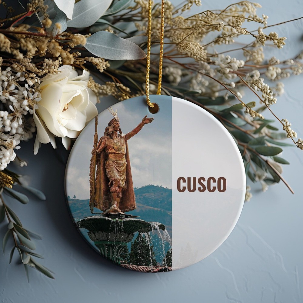 Cusco-Themed Christmas Ornament Holiday Gift for Travel Lovers  