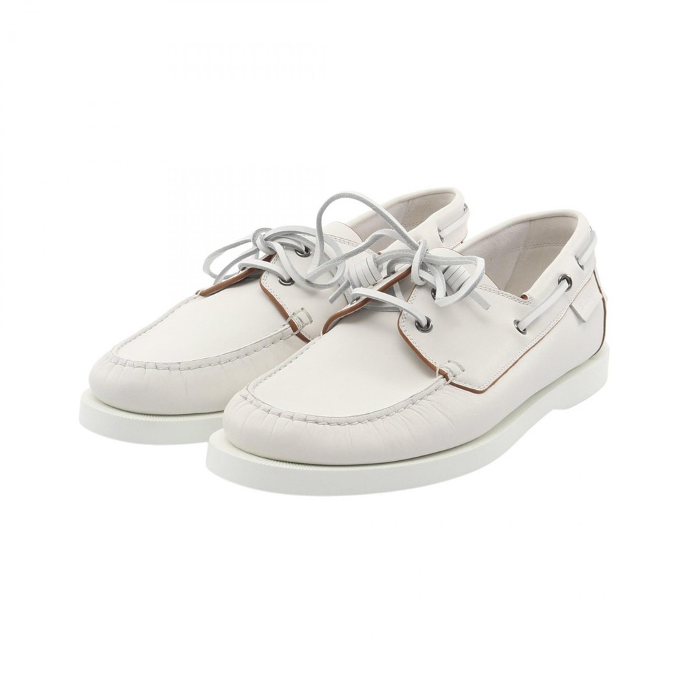 HERMES Shoes Sneakers leather White Used mens #41 1/2
