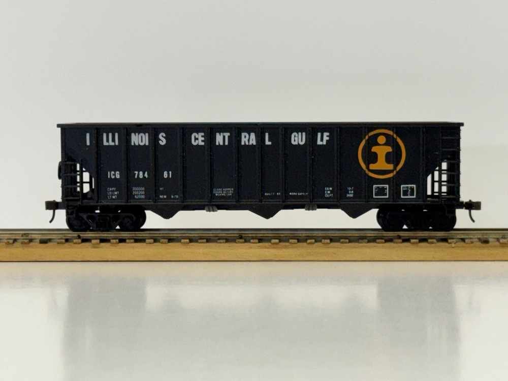 HO, Athearn, Illinois Central Gulf, Black, Quick Discharge Hopper # ICG - 78461