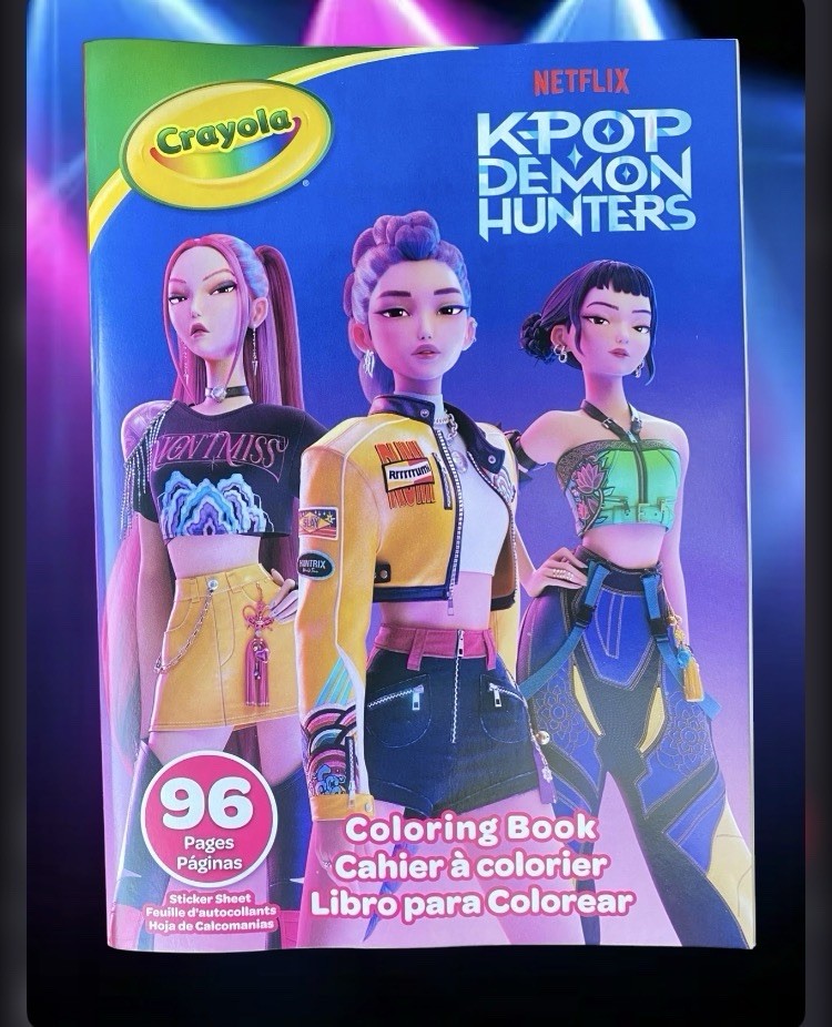 K-Pop Demon Hunters Coloring Book w/ Sticker Sheet | 96 Pages | NEW | Crayola