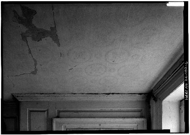 Magnolia Delaware Matthew Lowber House 1930s Stenciled Ceiling Detail HABS