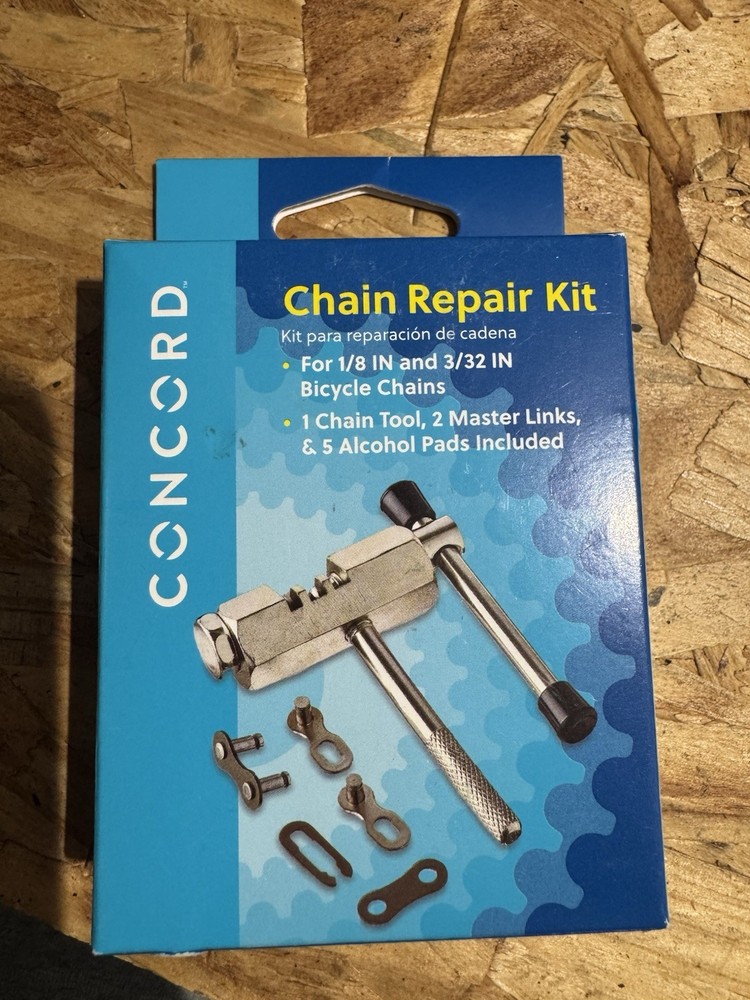 Concord Bicycle Chain Repair Kit for 1/8 and 3/32 Chains with Essential Tools