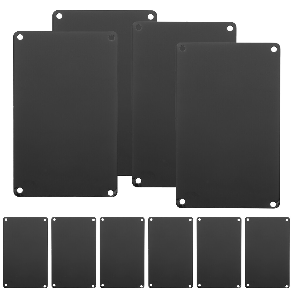 10 Pcs Signage Name Plate Blank Nameplate Wall Mount Office