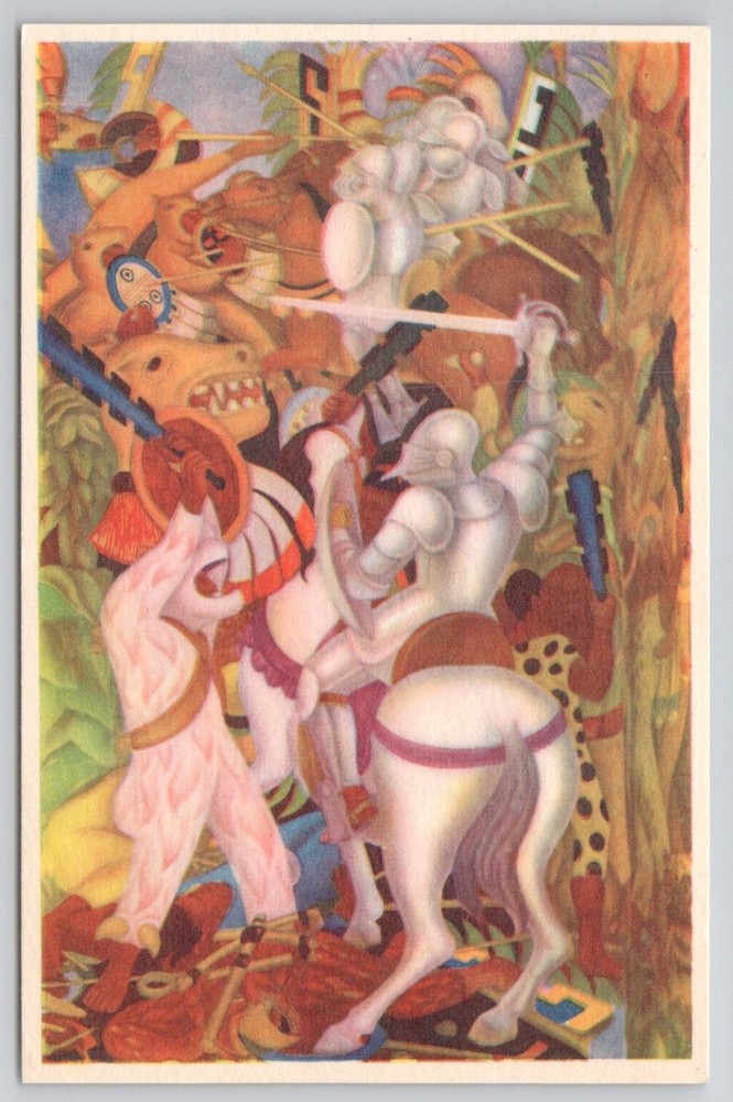 Diego Rivera Fresco: Scene from the Conquest, Palacio de Cortes Cuernavaca