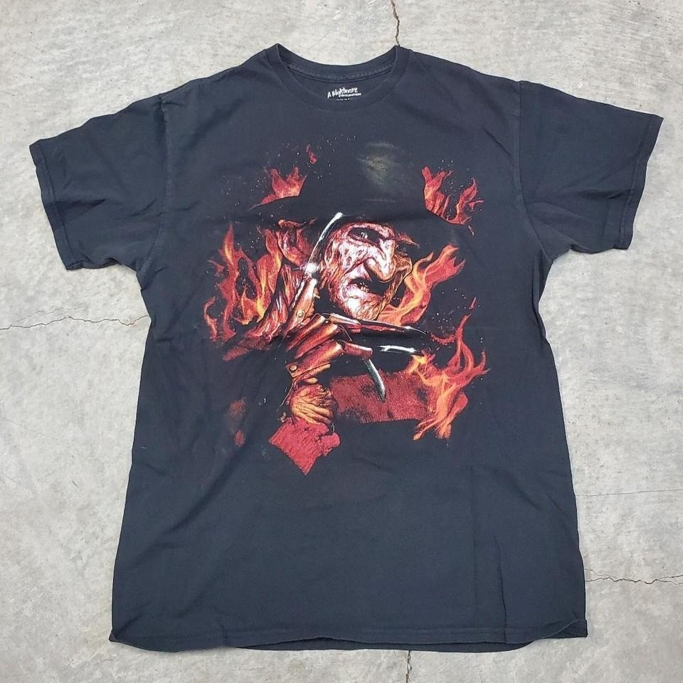 Freddy Krueger A Nightmare on Elm Street Black Graphic T-Shirt