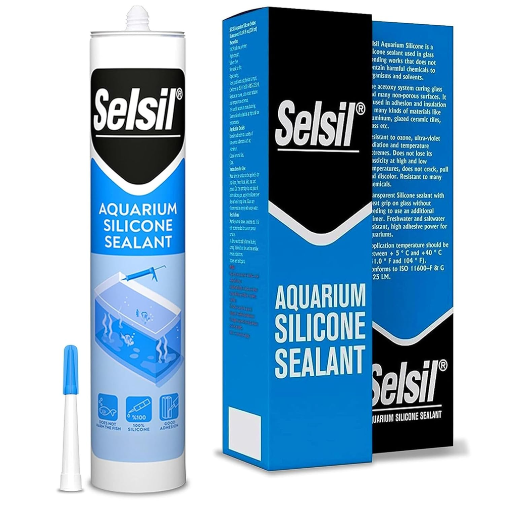1 Pack Clear Fish Safe Aquarium Silicone Sealant 10.14 Oz High Elasticity