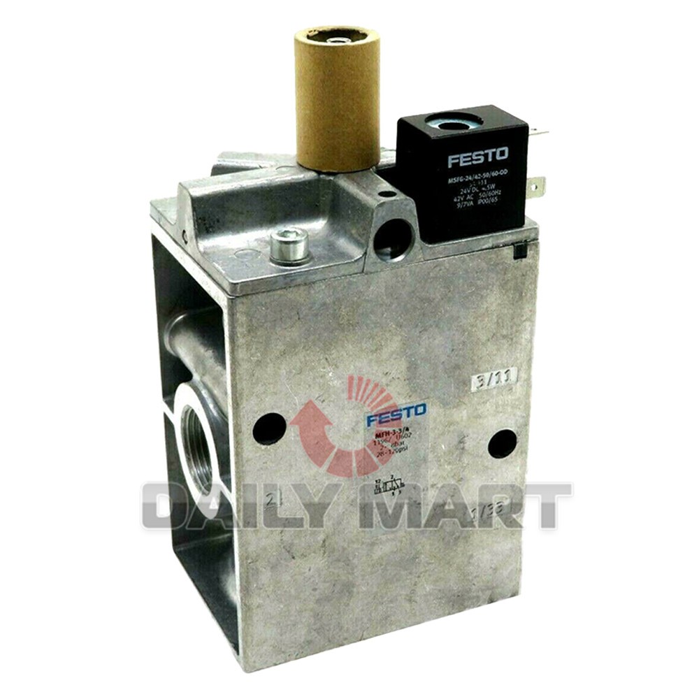 New In Box FESTO MFH-3-3/4 11967 Solenoid Valve