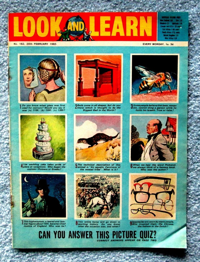 Look and Learn Vintage UK Magazine  Feb 20 1965 icmsc3