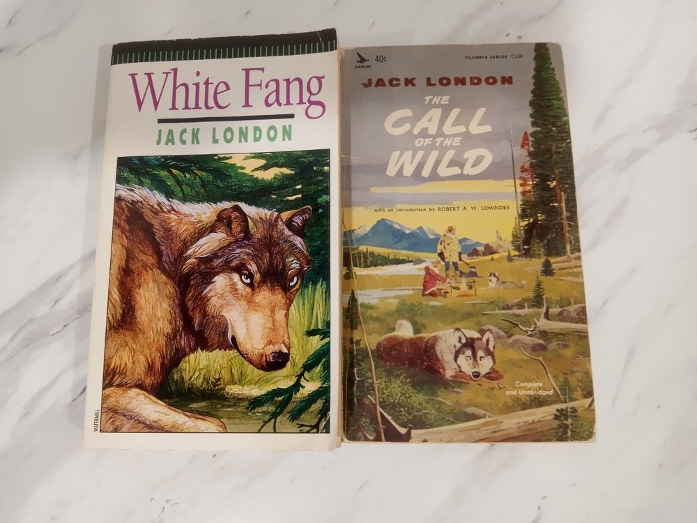 Jack London 2 Paperback Book Lot: White Fang - The Call Of The Wild