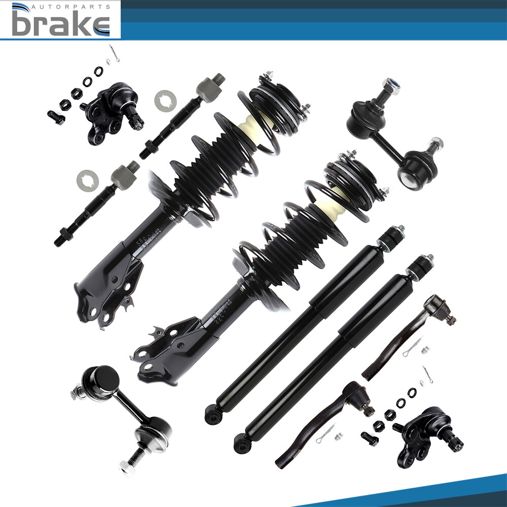 2006-2011 Honda Civic Front Struts Rear Shocks Sway Bars Tie Rods with Springs
