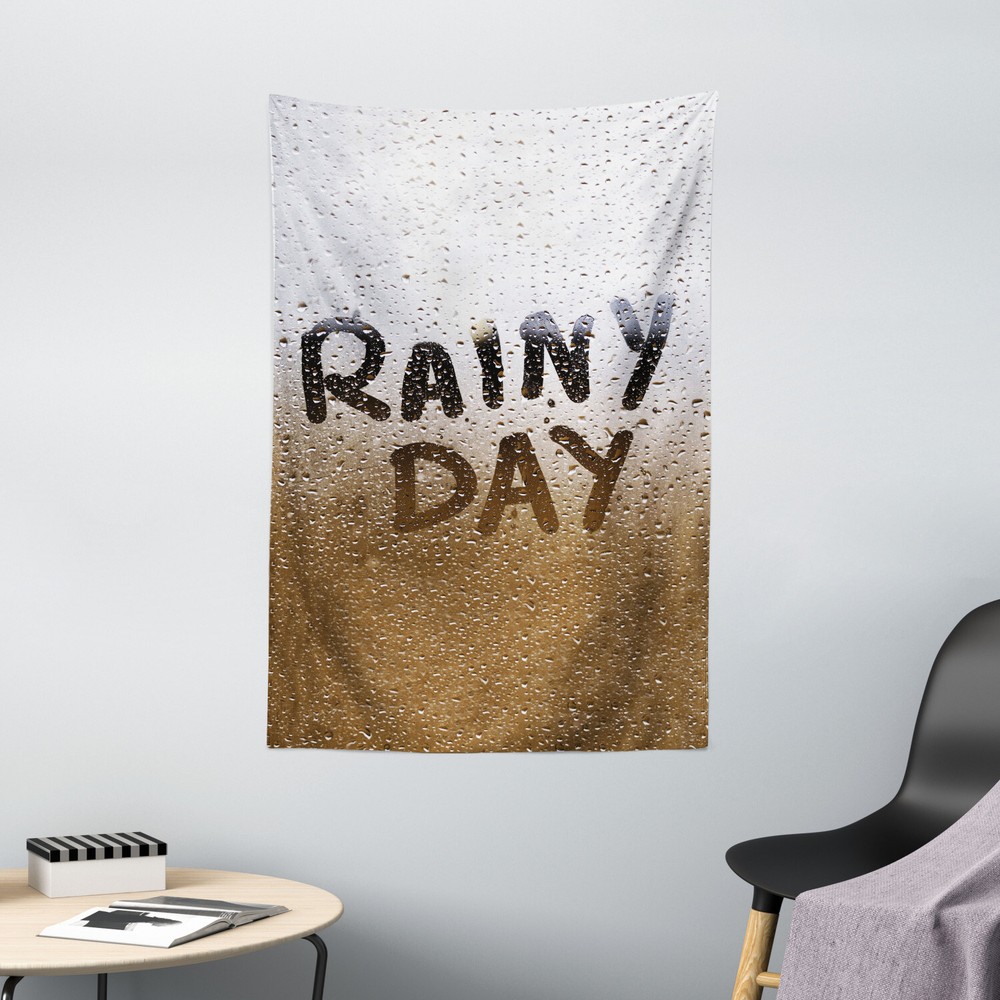 Rain Tapestry Water Droplets Autumn Print Wall Hanging Decor