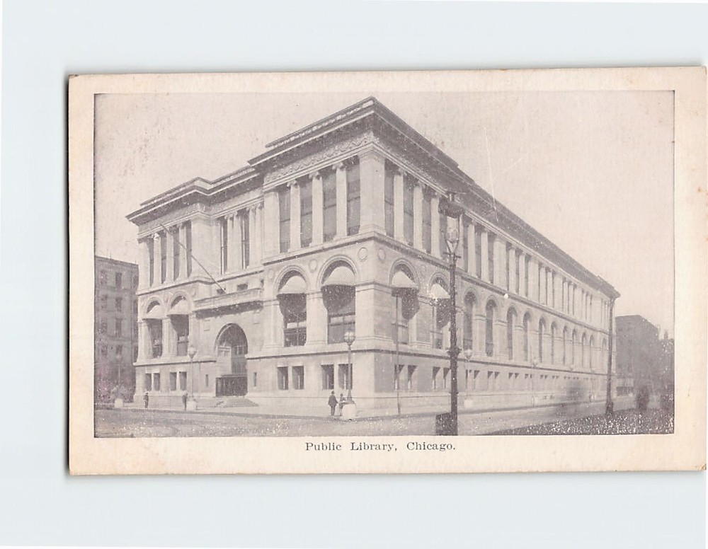 Postcard The Public Library Chicago Illinois