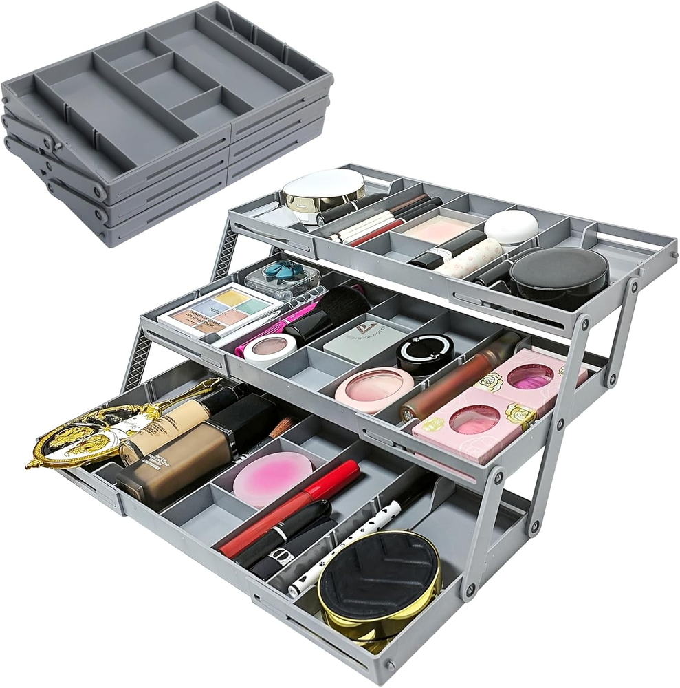 3 Tier Drawer Organizer Expandable Junk Drawer Organizer Multi Level Extra Large