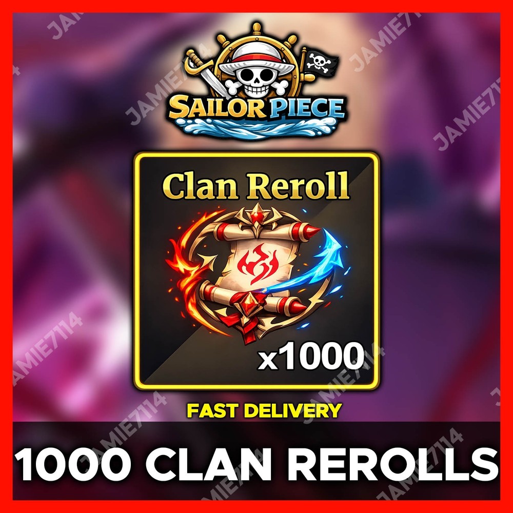 ✅1000 Clan Rerolls ⚔️ Sailor Piece‼️Fast & Easy Delivery‼️