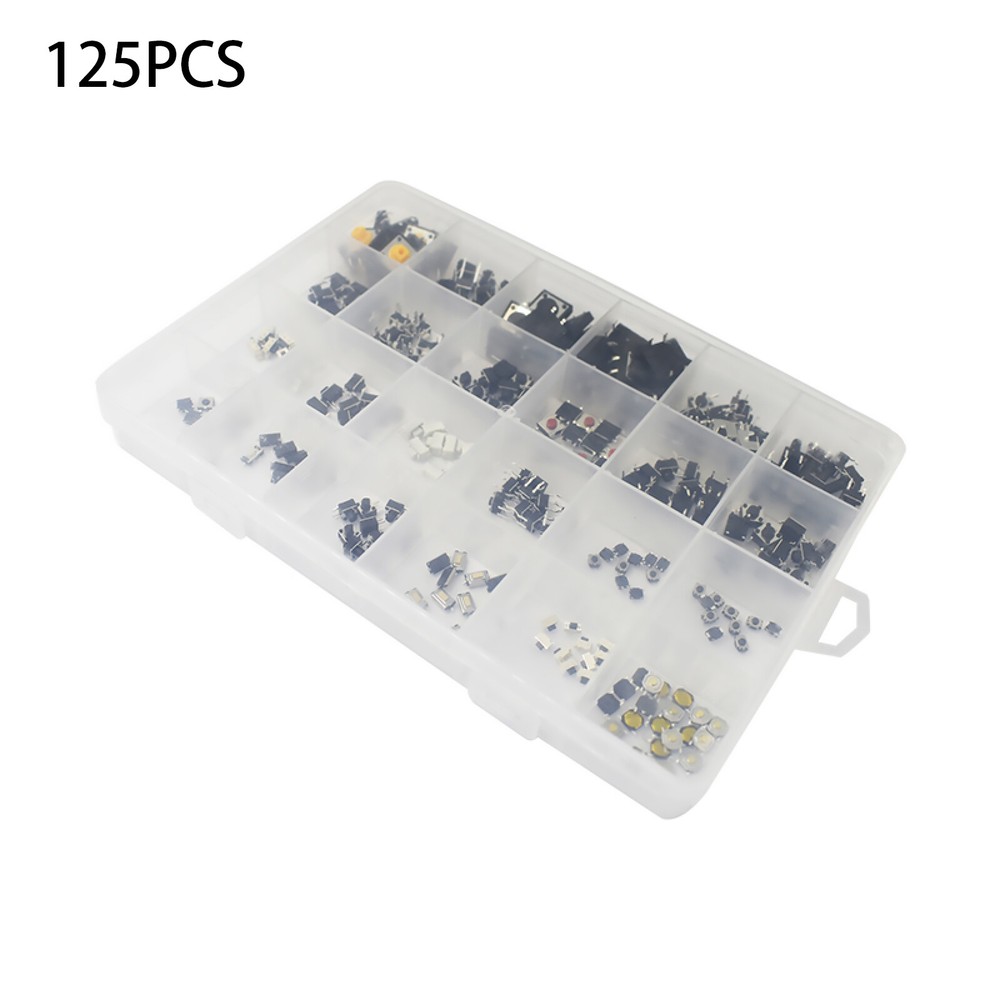 25-Type Assorted Micro Switch Push Tact Button ON/OFF Touch Button Switch Kit