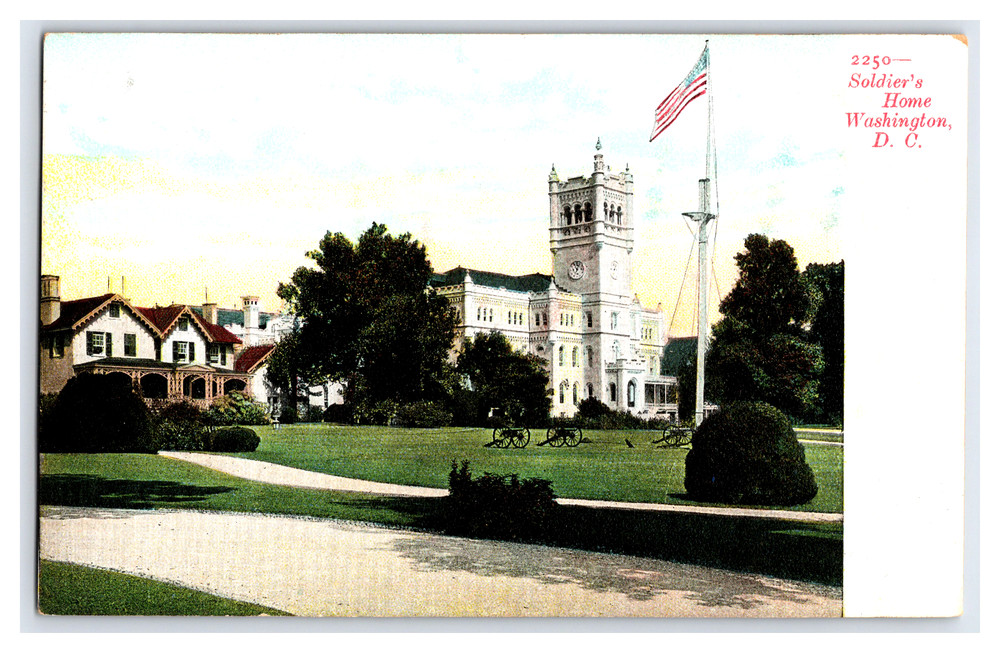 Vintage Early 1900s Soldiers Home Washington DC Undivided Back Postcard