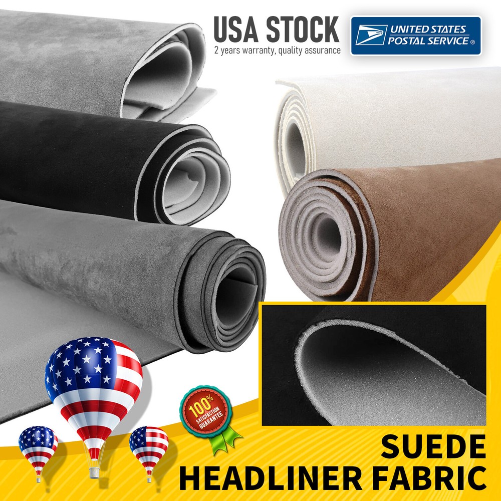 Suede Headliner Fabric Sponge Backed for Auto Car Roof & Trunk Lining Restore