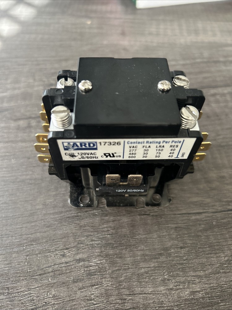 JARD 17326 / 17326 Double Pole 120v Coil 30A Contactor (NEW No BOX)