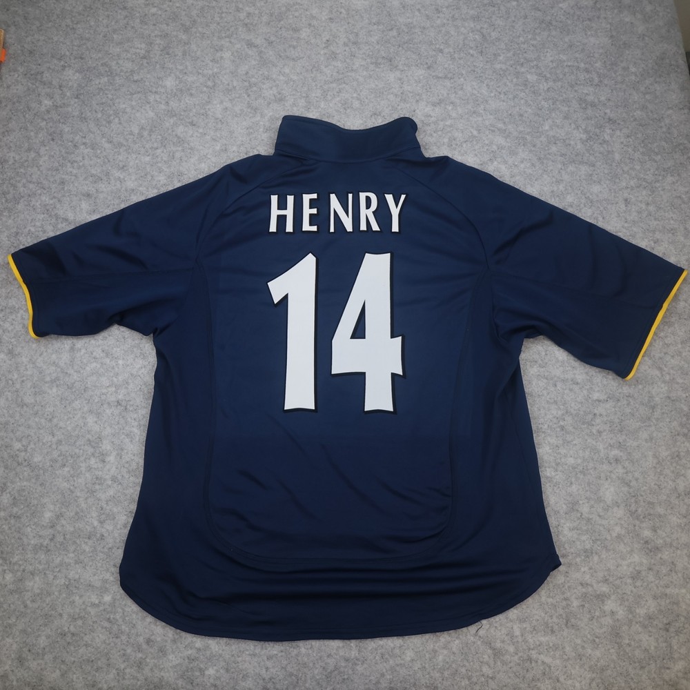 Vintage Arsenal Shirt Large Blue Third 2000 2002 Jersey Dreamcast Henry