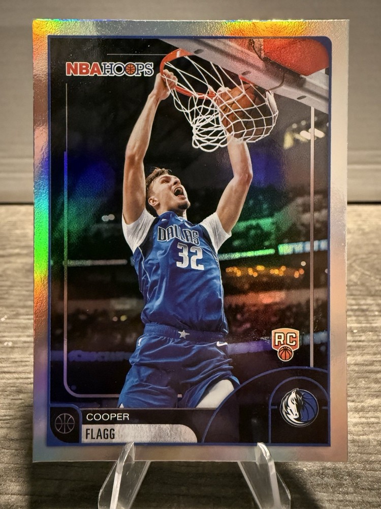 Cooper Flagg 2025 Topps NBA Hoops Base Rookie RC #35 Dallas Mavericks