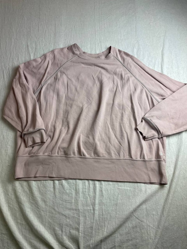 Nike Sweatshirt Womens Size 2X Pink Fleece Dri Fit Crew Neck Pullover Athleisure