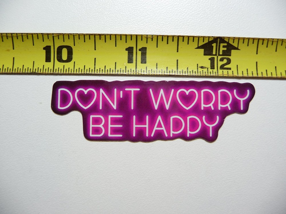 Happy Hearts Neon Sticker Decal - Motivational Positive Vibes
