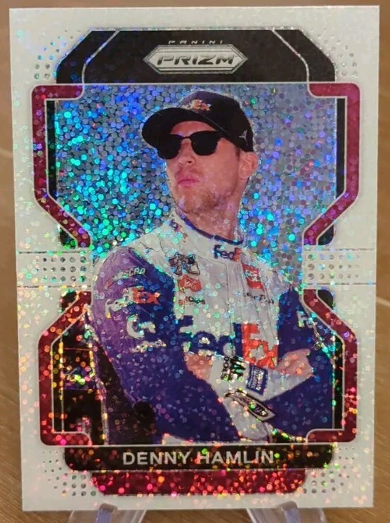 2022 Panini Prizm - Denny Hamlin #52 White Sparkle Prizm