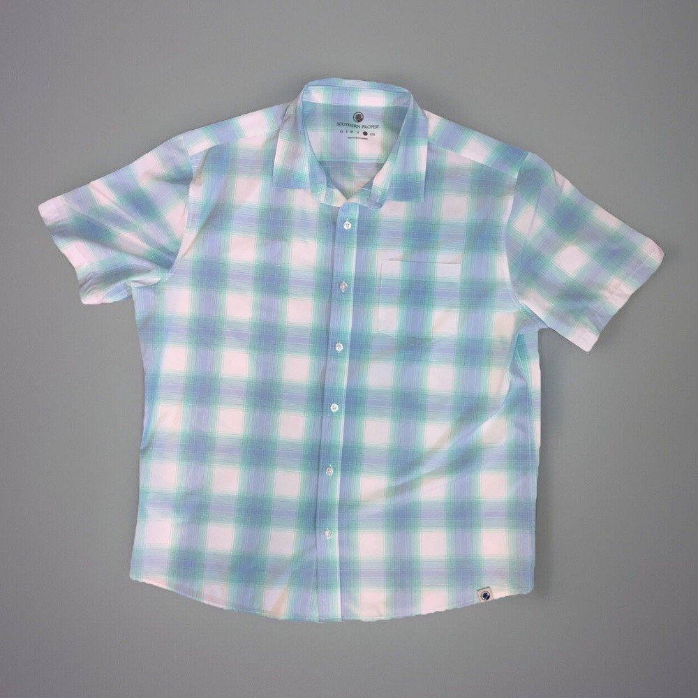 Southern Proper Dog Short Sleeve Lightweight Summer Beach Shirt Mens XL